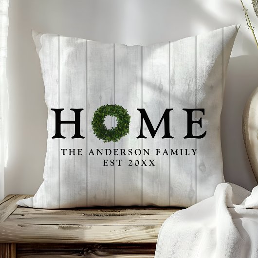 ホワ素朴イトウッドファームハウスボクウッドリースホーム クッション