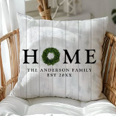 ホワ素朴イトウッドファームハウスボクウッドリースホーム クッション