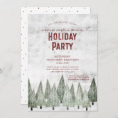 ホワ素朴イトウッド&ツリーズカンパニーホリデーパーティー 招待状 (正面/裏面)
