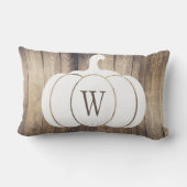 ホワ素朴イトカンプキンファームハウスウッドモノグラム ランバークッション (裏面)