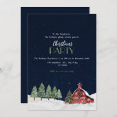 ホワ素朴イトクリスマスバーン招待状 招待状 (正面/裏面)