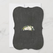 ホワ素朴イトクリームフローラチョーク結婚ボード 招待状 (裏面)