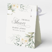 ホワ素朴イトグリーンフローラバンチブライダルシャワー フェイバーボックス (裏面サイド)