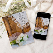 ホワ素朴イトチューリップカントリーバーンブライダルシャワー 招待状