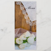 ホワ素朴イトチューリップカントリーバーン春の結婚式 メニュー (裏面)