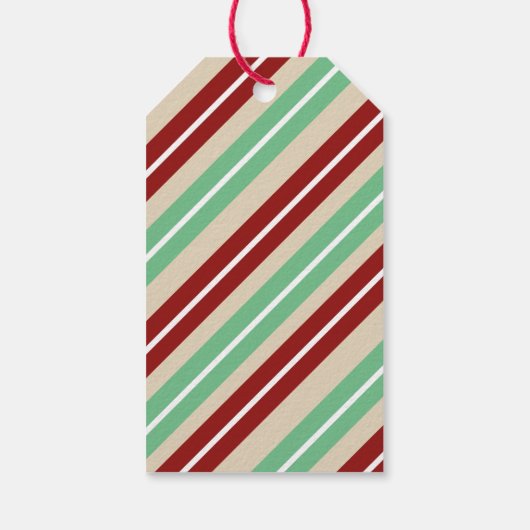 ホワ素朴イトディアー&クリスマストライプス ギフトタグ (裏面)