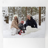 ホワ素朴イトバーンウッド3 – 写真 三つ折りクリスマスカード (内部最初)