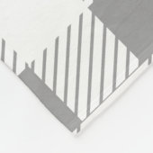 ホワ素朴イトファームハウスプレイド&ブラックリース フリースブランケット (角)