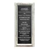 ホワ素朴イトフレーム&シャルボード結婚式 プログラム (正面)