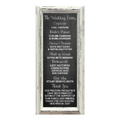 ホワ素朴イトフレーム&シャルボード結婚式 プログラム (裏面)