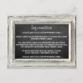 ホワ素朴イトフレーム&チョーク結婚ボード エンクロージャーカード (正面)