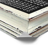 ホワ素朴イトフレーム&チョーク結婚ボード ポスター (角)