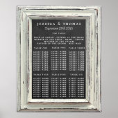 ホワ素朴イトフレーム&チョーク結婚ボード ポスター (正面)