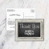 ホワ素朴イトフレーム&チョーク結婚ボード ポストカード