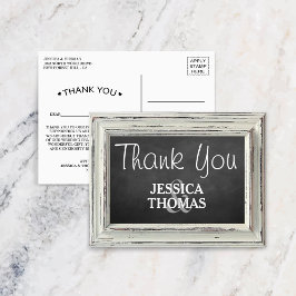 ホワ素朴イトフレーム&チョーク結婚ボード ポストカード