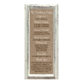 ホワ素朴イトフレーム&バーラップ結婚式 プログラム (裏面)