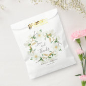 ホワ素朴イトマグノリアリースカスタムウェディング フェイバーバッグ (封をした状態)