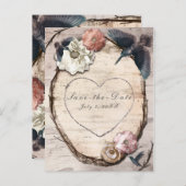 ホワ素朴イト樺の木フローラとハミングバ救ードデート 案内ポストカード (正面/裏面)