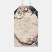 ホワ素朴イト樺の木フローラ&ハミングバードの好意 ギフトタグ (裏面)