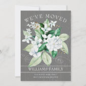 ホワ素朴イトMagnolia水彩フローラ移動 案内状 (正面)