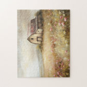 ホワ素朴ートバーンドワイルドフラワーフィー絵を描ルド ジグソーパズル (縦)