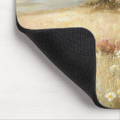 ホワ素朴ートバーンドワイルドフラワーフィー絵を描ルド マウスパッド (コーナー)