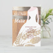 ホワ素朴ードビールのホップ樽ブライダルシャワー 招待状 (スタンド正面)