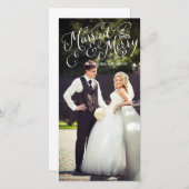 ホワ結婚したイメリートハンドレターホリデー シーズンカード (正面/裏面)