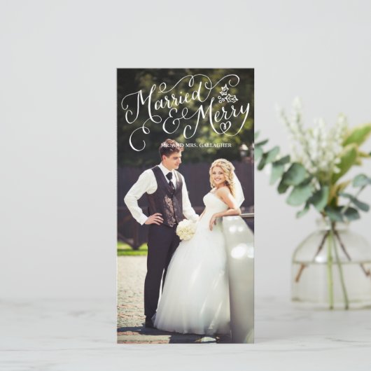 ホワ結婚したイメリートハンドレターホリデー シーズンカード (スタンド正面)