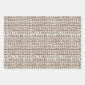 ホワ絵を描イク素朴ラフシンプルトエレガントクリスマス ラッピングペーパーシート (正面3)