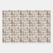 ホワ絵を描イク素朴ラフシンプルトエレガントクリスマス ラッピングペーパーシート (正面2)