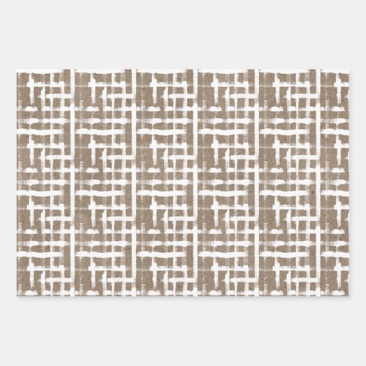 ホワ絵を描イク素朴ラフシンプルトエレガントクリスマス ラッピングペーパーシート (正面2)