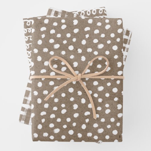 ホワ絵を描イク素朴ラフシンプルトエレガントクリスマス ラッピングペーパーシート (インサイチュ)