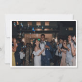 ホワ縁どイト書道オーバーレイ結婚の2枚の写真 サンキューカード (裏面)