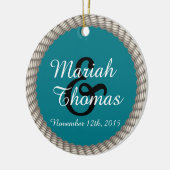 ホワ航海のイトロープといかりモノグラム セラミックオーナメント (左)