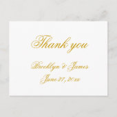 ホワ航海のイト結婚の感謝はがき ポストカード (正面)