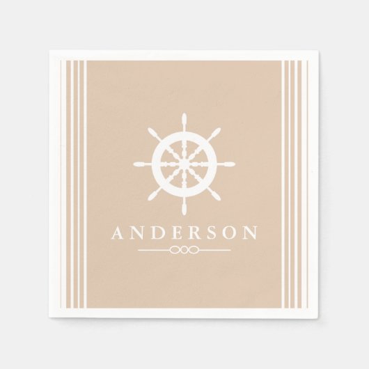 ホワ航海のイト船ヘルム&チューペ スタンダードカクテルナプキン (正面)