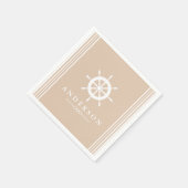 ホワ航海のイト船ヘルム&チューペ スタンダードカクテルナプキン (角)