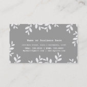 ホワ葉イト&グモダンレイ植物名刺 名刺 (裏面)