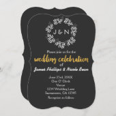 ホワ葉イリース素朴結婚ズ 招待状 (正面/裏面)