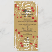 ホワ離れイト&ベリー金ゴールドホリデークリスマスメニュー メニュー (正面/裏面)