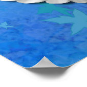 ホワ飛んでいるイトピースドーブプリント ポスター (角)