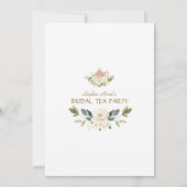 ホワ魅力的イトクリームフラワーズブライダルティーパーティー 招待状 (裏面)