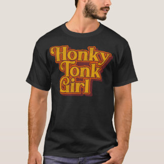 ホンキートンクガールレトロクラシックデザイン Tシャツ