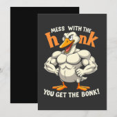 ホンクにちょっかいたらボンクが返ってくる フィットネス セーブザデート (正面/裏面)