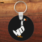 ホンクグース動揺してタイポグラフィ キーホルダー (正面)