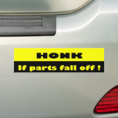 ホンク!おもしろいユーモアのある バンパーステッカー (車上)