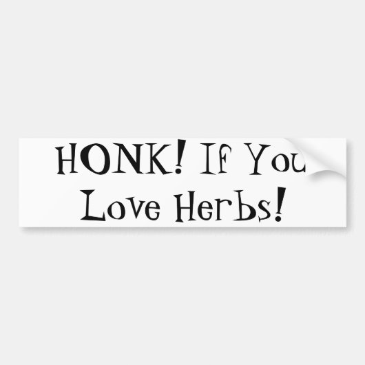 ホンク!ハーブもしが大好き! バンパーステッカー (正面)