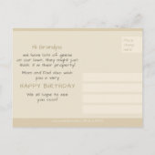 ホンク・ホンク+おじいちゃんの誕生日CC0317 ポストカード (裏面)