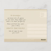 ホンク・ホンク+おじいちゃんの誕生日CC0317 ポストカード (裏面)